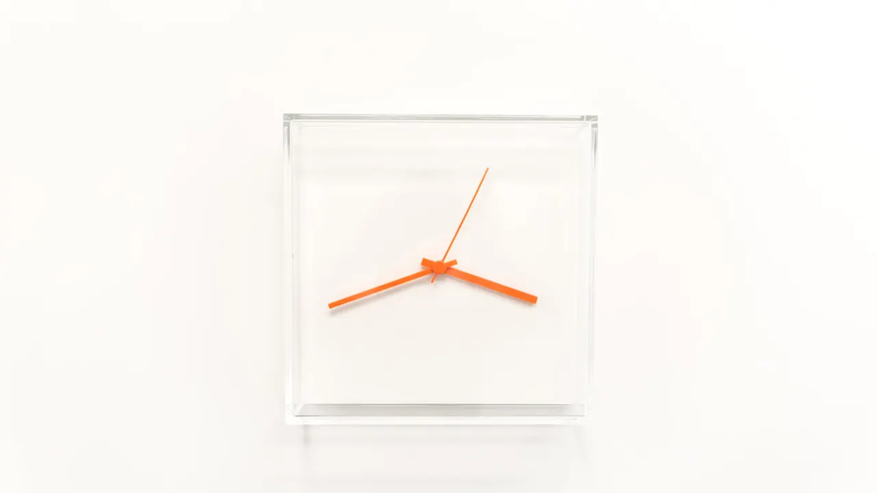 White clock.
